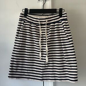 LOU & GREY STRIPED COTTON SKIRT IN NAVY AND CREAM 🤍 size S